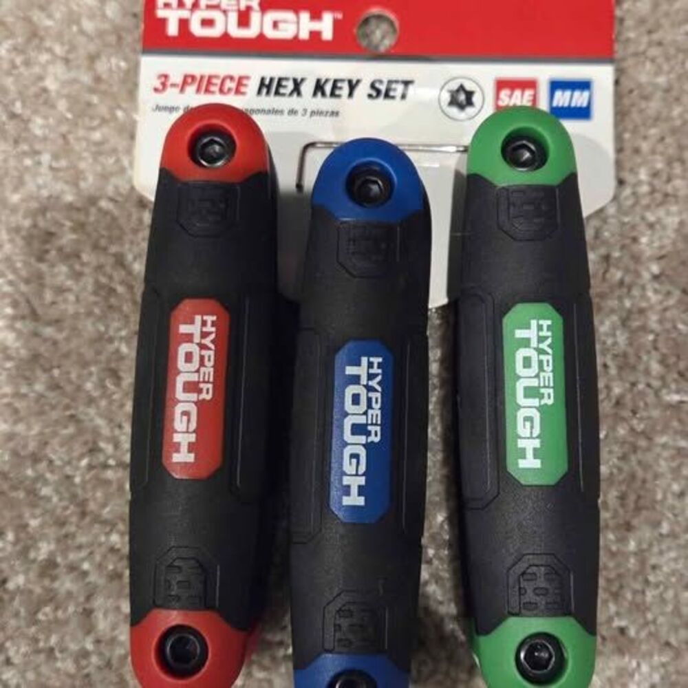 Hyper tough 3 piece hex key set